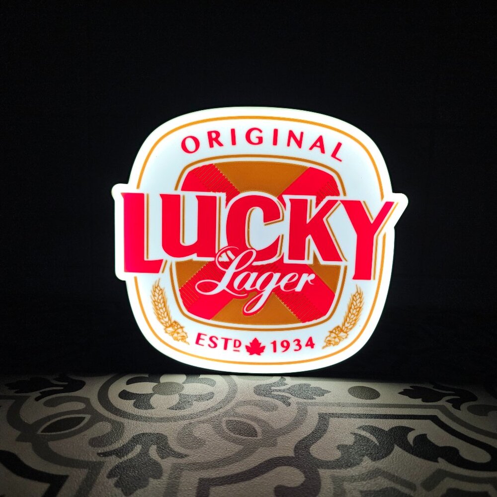 Lucky Lager LED Lightbox Sign